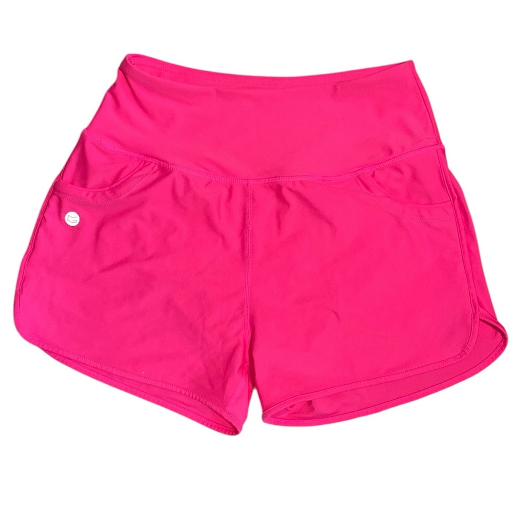 Gradual Bright Pink Girl’s Athletic Shorts with Pockets